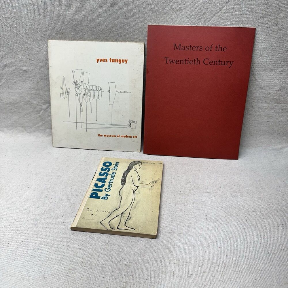 Vintage Art Book Lot Yves Tanguy Picasso Gertrude Stein Masters 20th Century